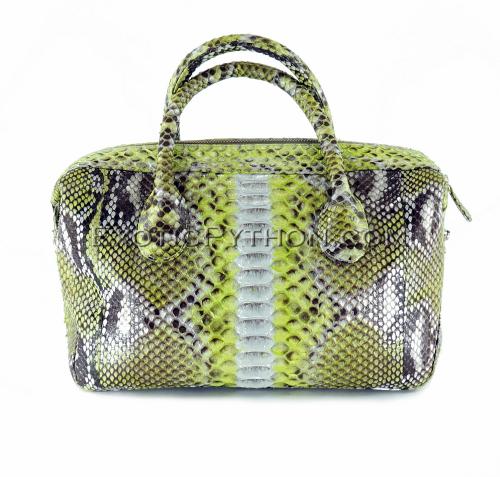 Snake leather bag shiny multicolor BG-233